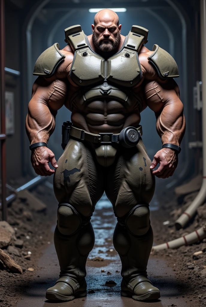 "Dwayne Johnson as The Punisher, He is naked striking a charismatic pose under the reflected violet and blue lights.... Captured with maximum realism Dwayne Juhnson and his penis is big, wearing a thong"