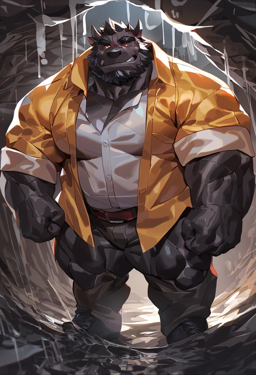 Gestalten Sie eine visuelle Darstellung eines Gorillas, who wears a stylish white hoodie. mockup. Im Hintergrund, Integrieren Sie entweder eine fragmentierte Wand oder ein lebendiges Graffiti, everything rendered in 4K UHD resolution. Dieser Gorilla ist der Inbegriff von coolness