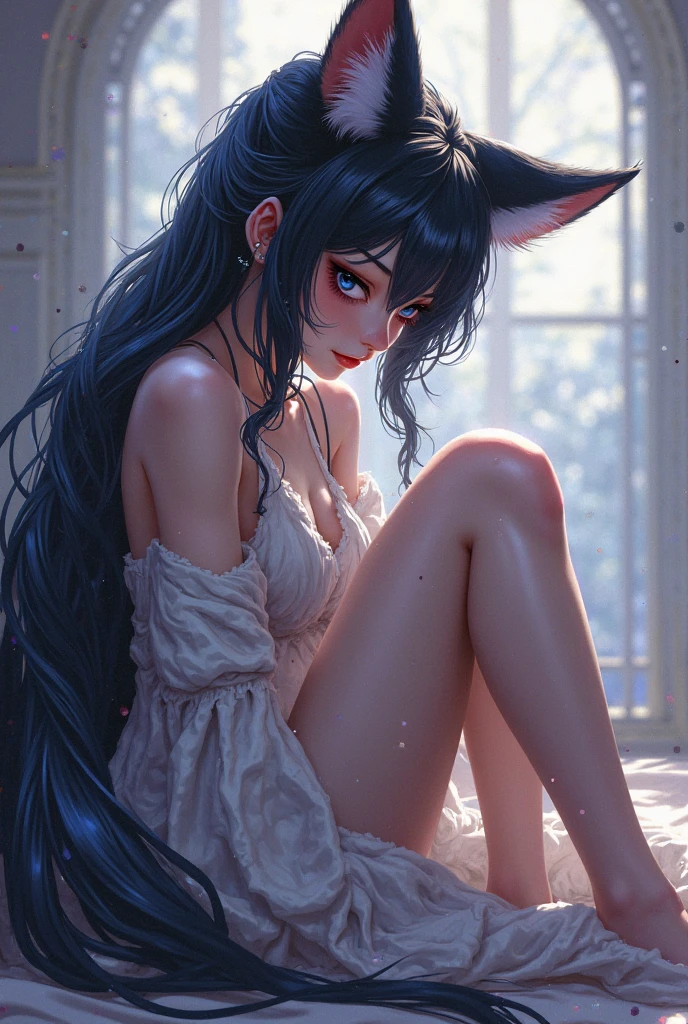 5 year old girl orgasmic face bad smile drooling heterochromic pupils Long hair to waist cat ear hairpins Latex underwear Sheer clothing Latex tights Restrained pregnancy Fluffy tail Kneeling Legs spread High heels Lower body running water White liquid under the body Strangled flesh Soft light On the table --auto