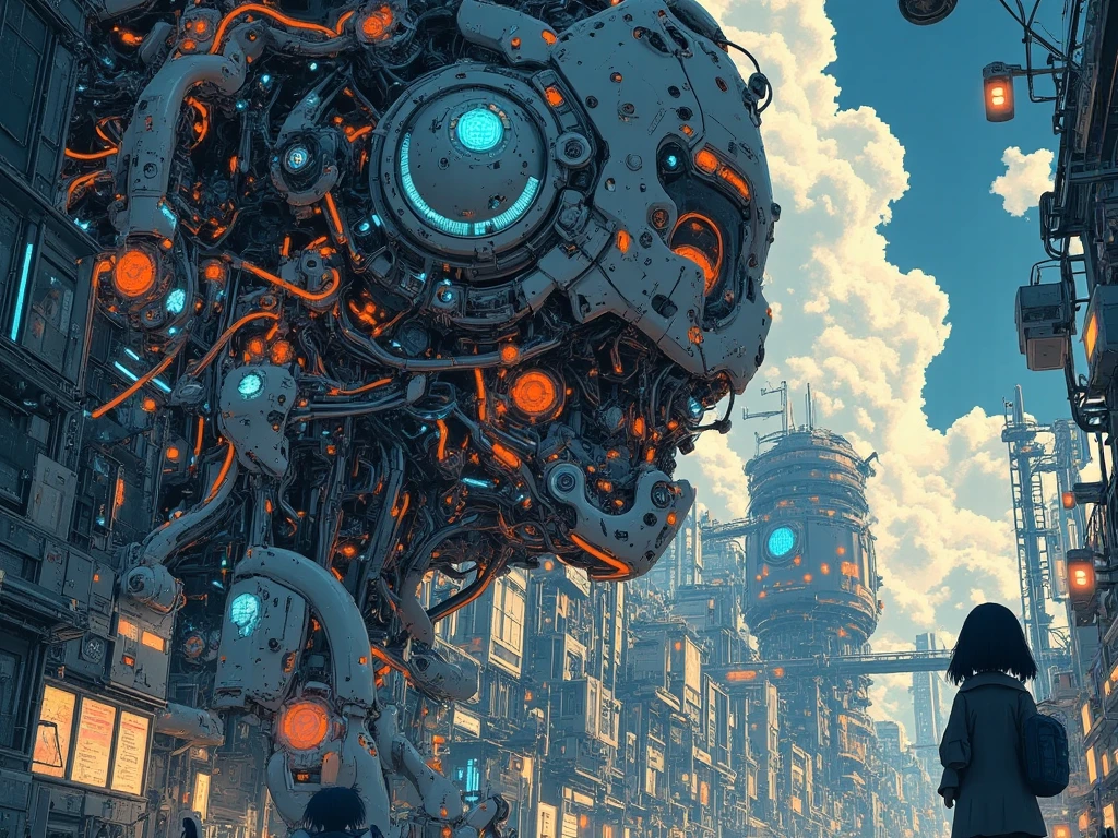 NSFW masterpiece,(best quality)Giant Cyberpunk Female Mechanical Titan,Marble prosthetic breast modified with giant mechanical structural modules,Mega Evolution Future Technology Titan,Apocalyptic cloudy sky and dilapidated underground city ruins at night,Jewelry-encrusted mechanical breast prosthesis,Marble cracked skin shell,Heavy exoskeleton fantasy technology evolution mecha,Dark fantasy art rendering,Standing on the smoky ruins,Dark swamp atmospheric fog special effects,