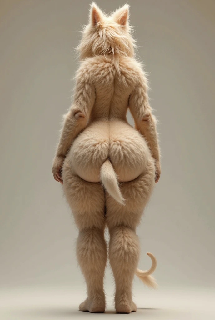 Fennec, albino, young female, small arms and legs, cute, wide hips, small waist, glasses, livingroom, showing pussy, by bebebebebe, small breats, up large tail, sofa, close view, pussy focus, on her kness, rear view, showing ass, looking back, kemono