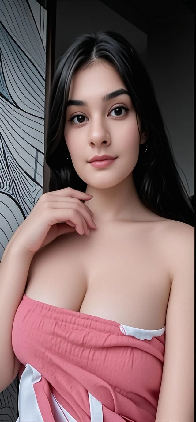 Female body, nsfw, gigantic breasts, plump, (nude, sexy), beautiful skin, ((topless, shirtless)), ((breasts out)), transparent, transparent clothes, transparent attire,