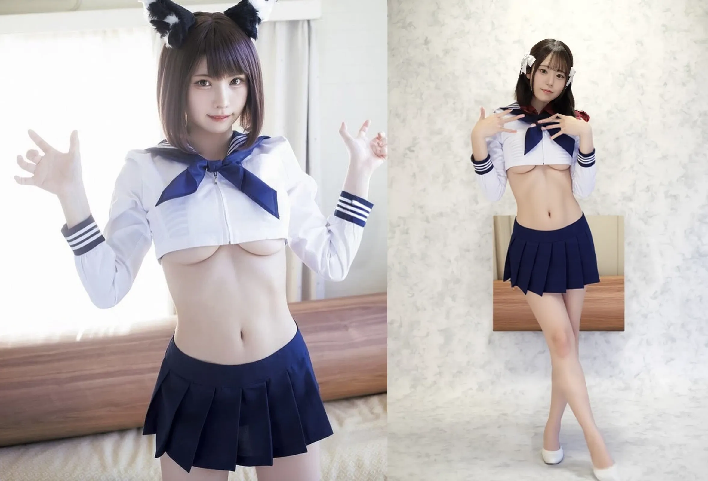 Takamori Haruka, 1 Girl, , Sailor collar, Black Legwear, (Ultra Extreme detailed),(Master of Peace),(Ultra Extreme),(Reality),CG,(color:1.2), Beautiful Lights,Front light,Official Art,dark light,best quality,4K,8K, high quality, Game CG,,(messy trash house: 1.1),(white lace underwear :1),(blue eyes:1),takamori haruka,