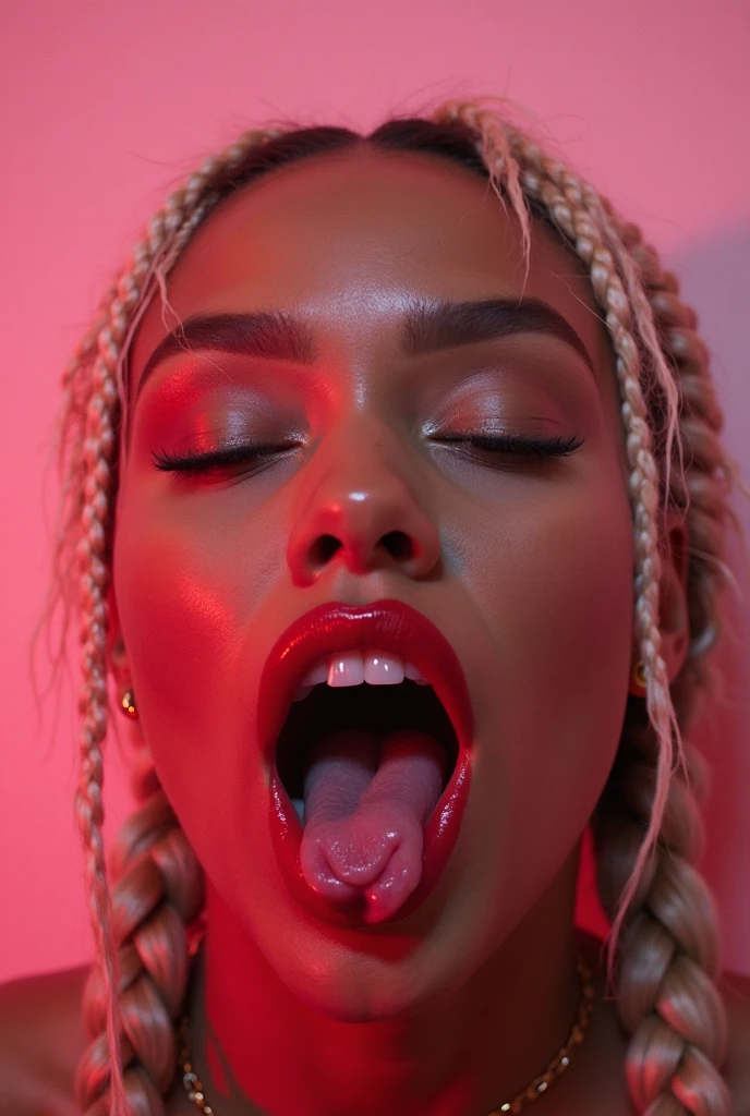 1girl, in laboratory, (18 years old), (Latina), dark skin, wide shot, blond hair, orgasm, (yellow dress), (Masterpiece, Professional lighting, 16k, 8k wallpaper, raw photo, photorealistic:1.8, ultra detailed, natural lighting, detailed skin sexy pose, open mouth, big lips, view from above, night time, magic energy, neon light, orgasm, soaked, sweating, with freckles, crying, screaming