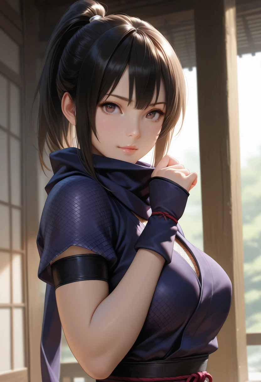 8K、quality、On the table、super high image quality、ultra - detailed、super beautiful、Super realistic hair texture、anime illustration、Super realistic sensuality、FULL-BODY ESBIAN、Charming look、shave 、Off-the-shoulder blue yukata、Beutiful women、eBlue eyes、Glossy glossy skin、Very huge、Red lace breasts are super big、Glossy glossy skin 、Clear skin、Japanese style room with daytime background,