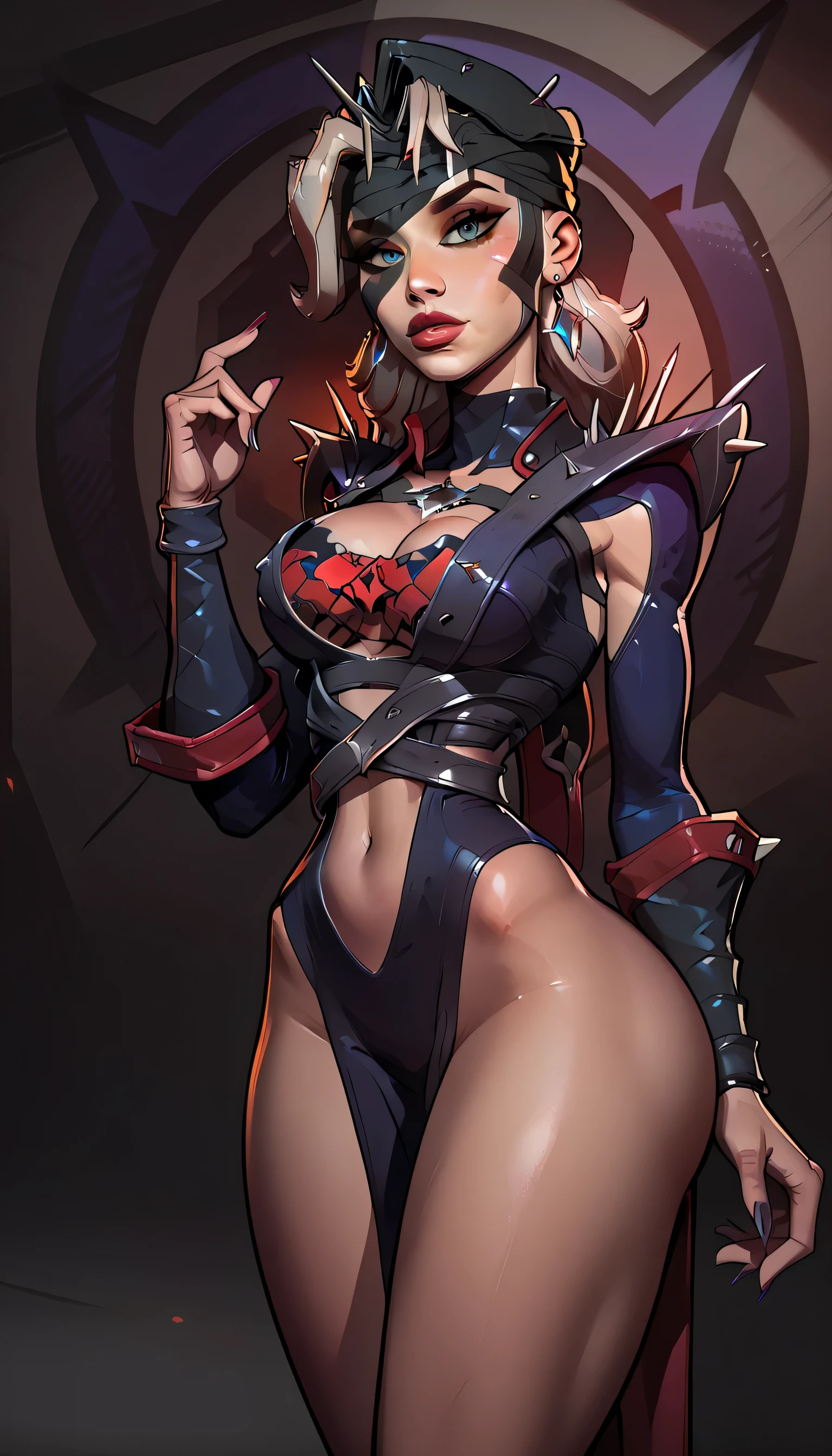 (Details of a very beautiful face), (Best Quality:1.4), 8K resolution, High resolution, Beautiful Susan storm from Marcel rivals , Beautiful Susan storm of the highest grade, Super beautiful detailed face, smooth skin, very detailed beautiful eyes, fine skin texture, Gloss on lips, thin waist, Large ass, seductive look, (masterpiece, best quality: 1.2), girl, cleavage, seductive, sexy, hourglass figure, hourglass body, curvy, wide hips, skinny belly, skinny, thick thighs, ((malice skin))