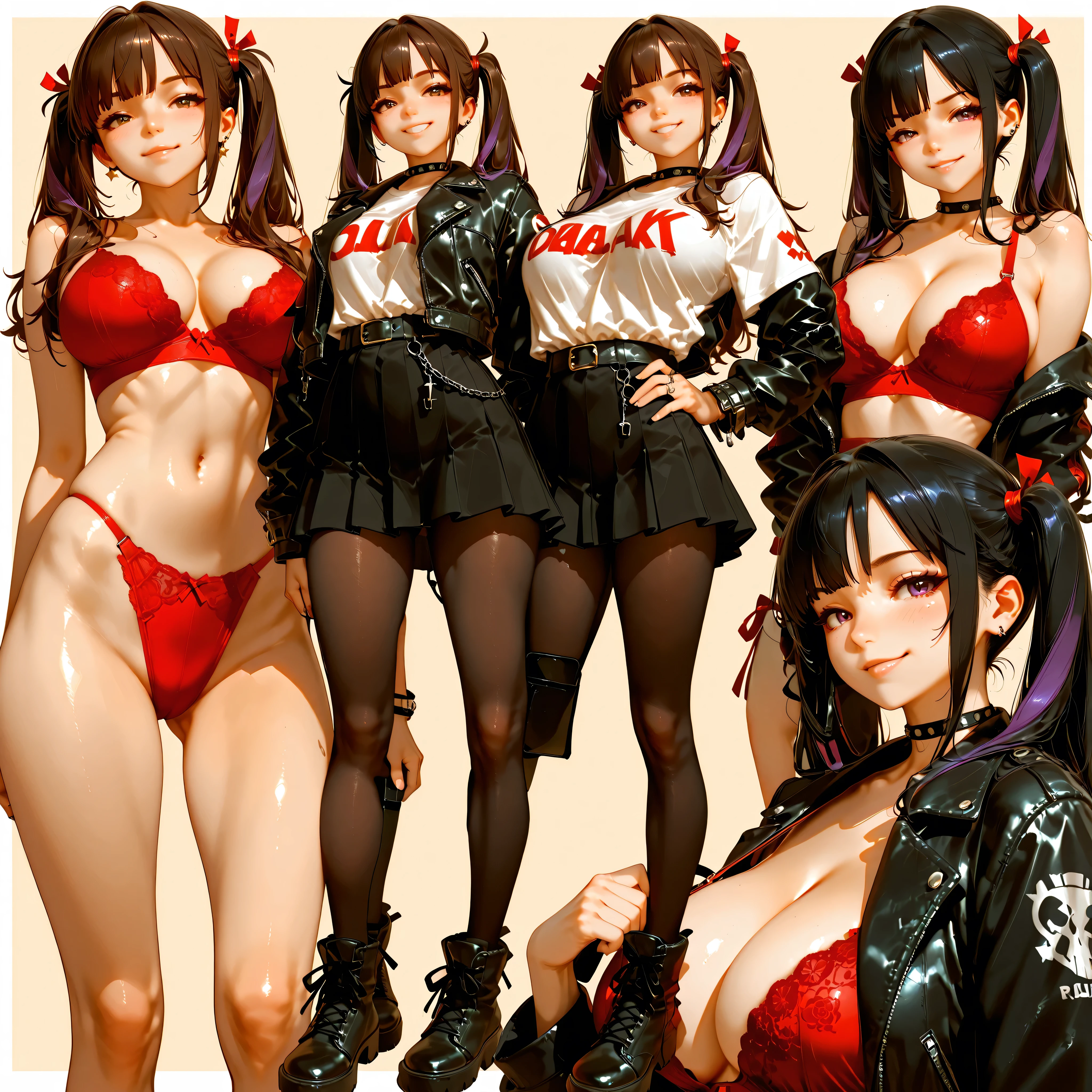 NSFW:1.3、((muste piece))、((best quality))、high quality、High definition、High resolution、high details、(black background)、full figure、Lens flare、ray tracing、side light、high qualityなshadow、high qualityなテクスチャ、detailed texture、Beautiful details、(detailed beautiful delicate face、detailed beautiful delicate eyes、perfect facial proportions、detailed skin、Charm、realistic and colorful)、((slender beauty))、Beautiful woman、sexy actress、 gravure girls 、(intricate details、Makeup、Pure Eros Face)、flashy hair color、beautiful bangs、detailed chest、big breasts pointing upwards、((underboob))、((side boob))、((chest protuberance:1.5))、((Front and back views))、(Her butt is visible between her legs spread apart.)、raise both arms、white see-through