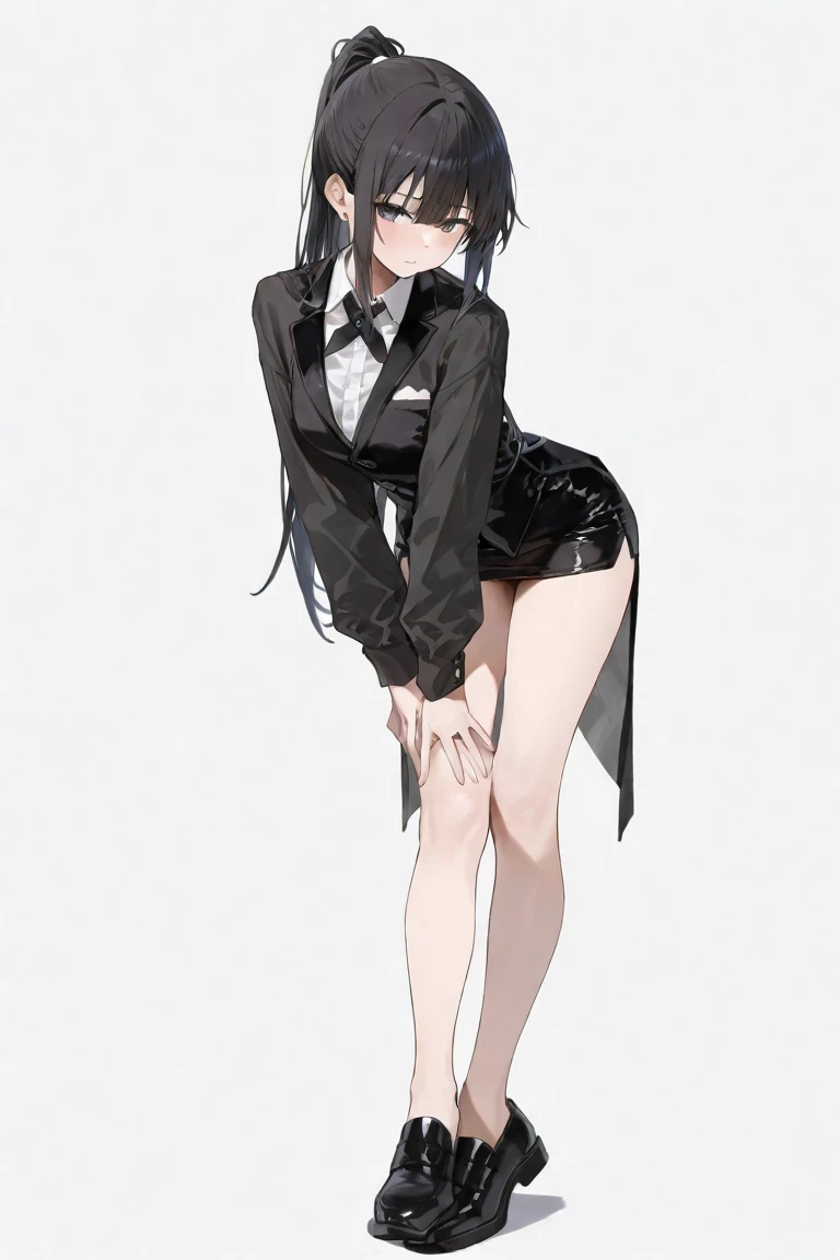 absurdres, RAW photo, extremely delicate and beautiful, masterpiece, Best Quality, ultra high resolution, 32k, hyperrealistic, ultra-detailed, perfect anatomy, super Detailed skin, perfect figure, Japanese woman, late 20s, very Slim body, narrow waist, very small head, handsome detailed woman, very detailed eyes and face, realistic face proportions, Stunning detailed eyes, Realistic beautiful face, very small face, Realistic small beautiful eyes, tearful mole, earring, beautiful and very thin legs, beautiful and very thin thighs, ((very huge round breasts)), medium hair, black hair, (full body shot), ((((school_uniform)))), ((outdoor)),
