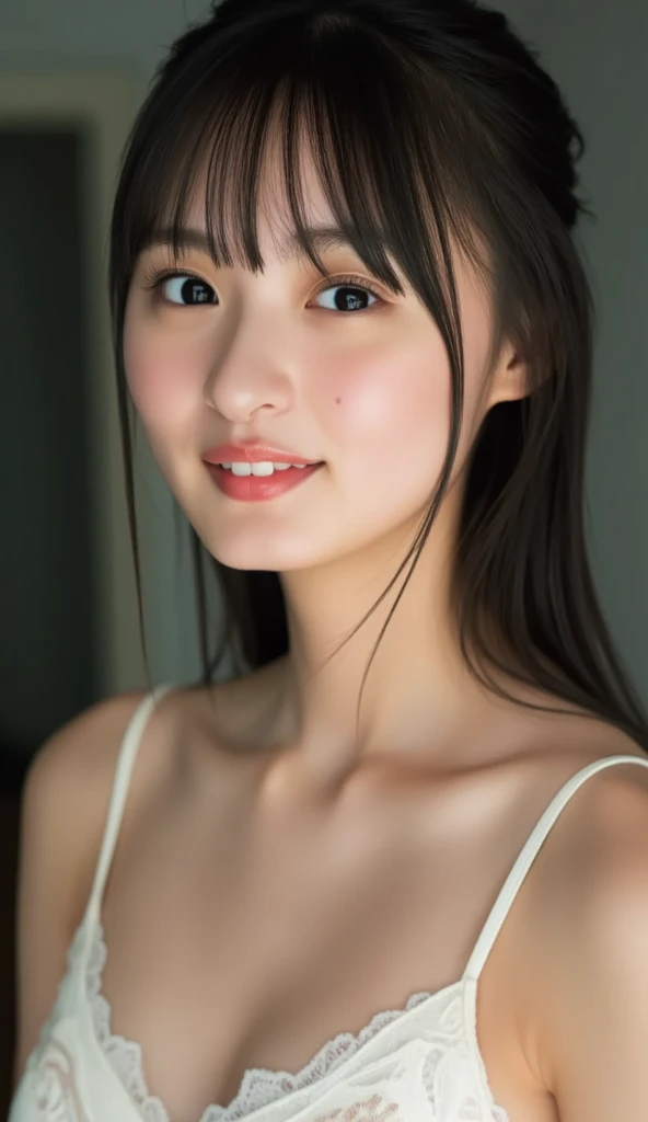 (8k, RAW Photos,Highest quality, High resolution:1.1), (Ultra-realistic:1.4),(Realistic:1.4), Realistic Face,Realistic Body,Realistic Skin,masterpiece,(cute:1.8), cute子たち, Fine black eyes,Innocent eyes,Cinema Lighting,Film Grain,jewelry,Earrings,((Elegant hairstyle、Medium Hair:1.1)),Cherry colored lips,Hair Ribbon,ponytail,Viewer,Long Hair,, (Hair gets wet from sweat、Recurve the body、Drenched in sweat、Ecstatic Eyes:0.6),((Ample breasts、Ecstatic expression:1.3)),Blurred Background, Eye focus , Bokeh,young, 85mm lens,young,Portraiture,Photon Mapping,Radio City,Physically Based Rendering,Asian,(Bedroom、Sit on the bed、masturbation、Put your finger in the vagina、Inserting a vibrator into the vagina、Panting、naked:1.3))
