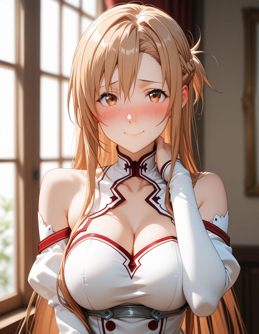 asuna(sword art online),1girl,solo,Females in heat,super huge breasts,looking at viewer