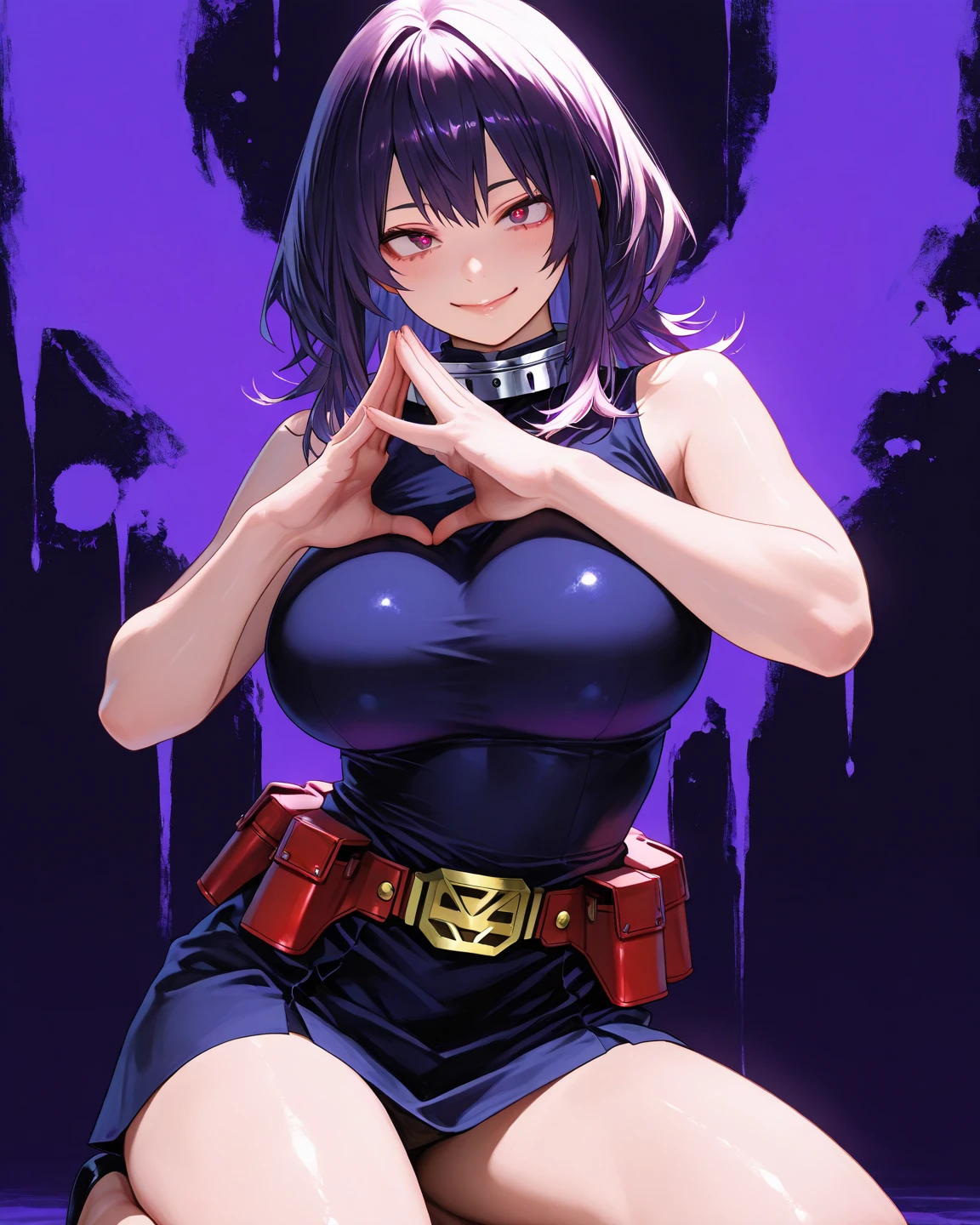 (score_9)、(score_8_up)、Rating:Blatant、、source_anime、(Round Breasts:1.5)、Nipples are hidden、(Pussyがのぞいている、Pussy:1)、(Large Breasts:1.8)、(Narrow waist、Thin Hips:1.2)、(No underwear:1.3)、BlueMary、short hair、blue eyes、pants、Crop top、turtleneck、belt、necklace、Fingerless gloves、Sideboob、Torn clothes、Grin、Big Mouth、