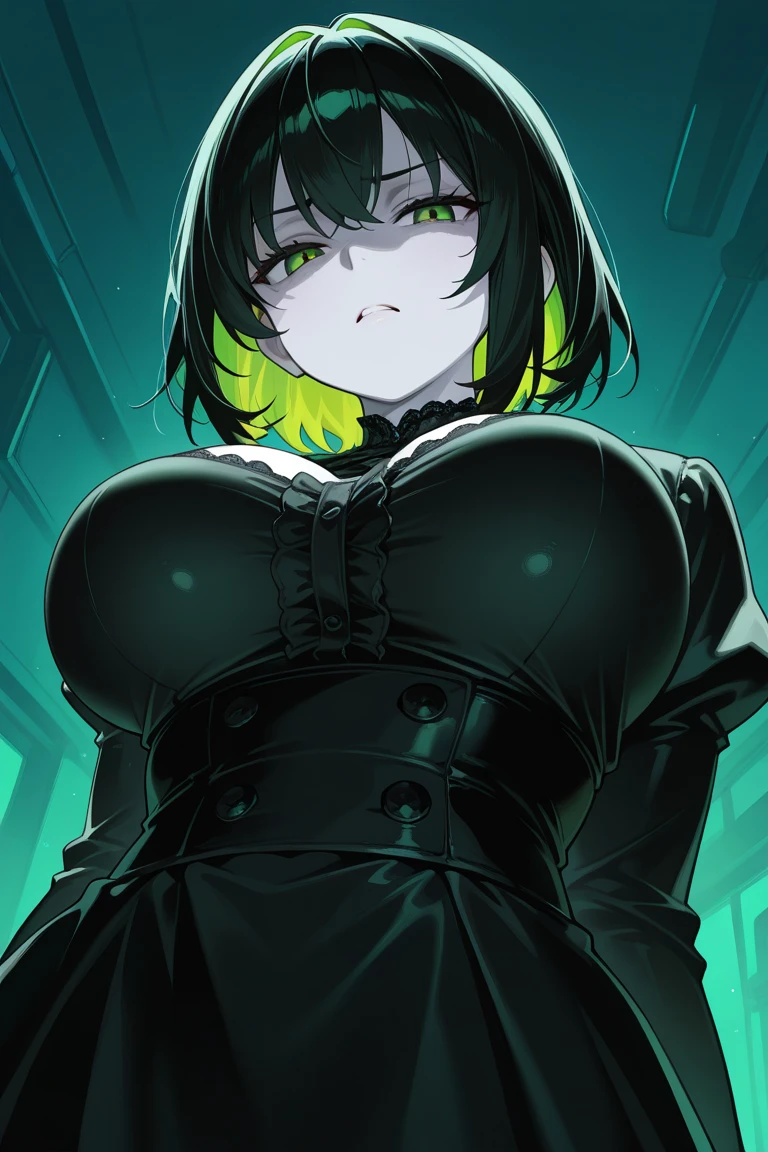 yorha no. 2 Type B, 1 girl, Oh!, (sale), old, neckline, neckline cutout, clothing trimming, green background, hair between the eyes, hair band, High resolution, juliet sleeves, long sleeves, nier (series), Nier Automata,  puffy sleeves, Red lips, shadowed face, short hair, Alone, turtleneck, Upper part of the body, by white, sky, big butt, nipple display, upper lip vaginal visualization 
