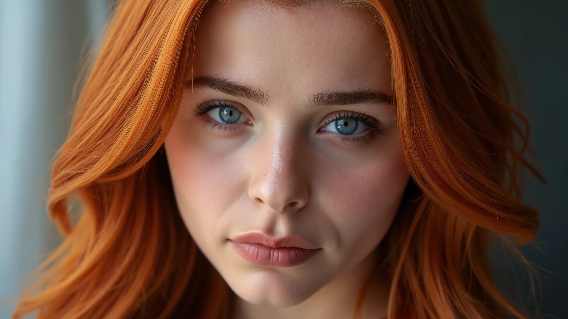 redhead haired girl with blue eyes and red hair, realistic artstyle, realistic art style, realistic digital painting, realistic digital art 4 k, realistic digital art 4k, realistic digital illustration, realistic digital drawing, realistic digital art, realistic cute girl painting, stunning digital illustration, realism artstyle, beautiful digital illustration, digital painting style, photorealistic artstyle, detailed digital painting