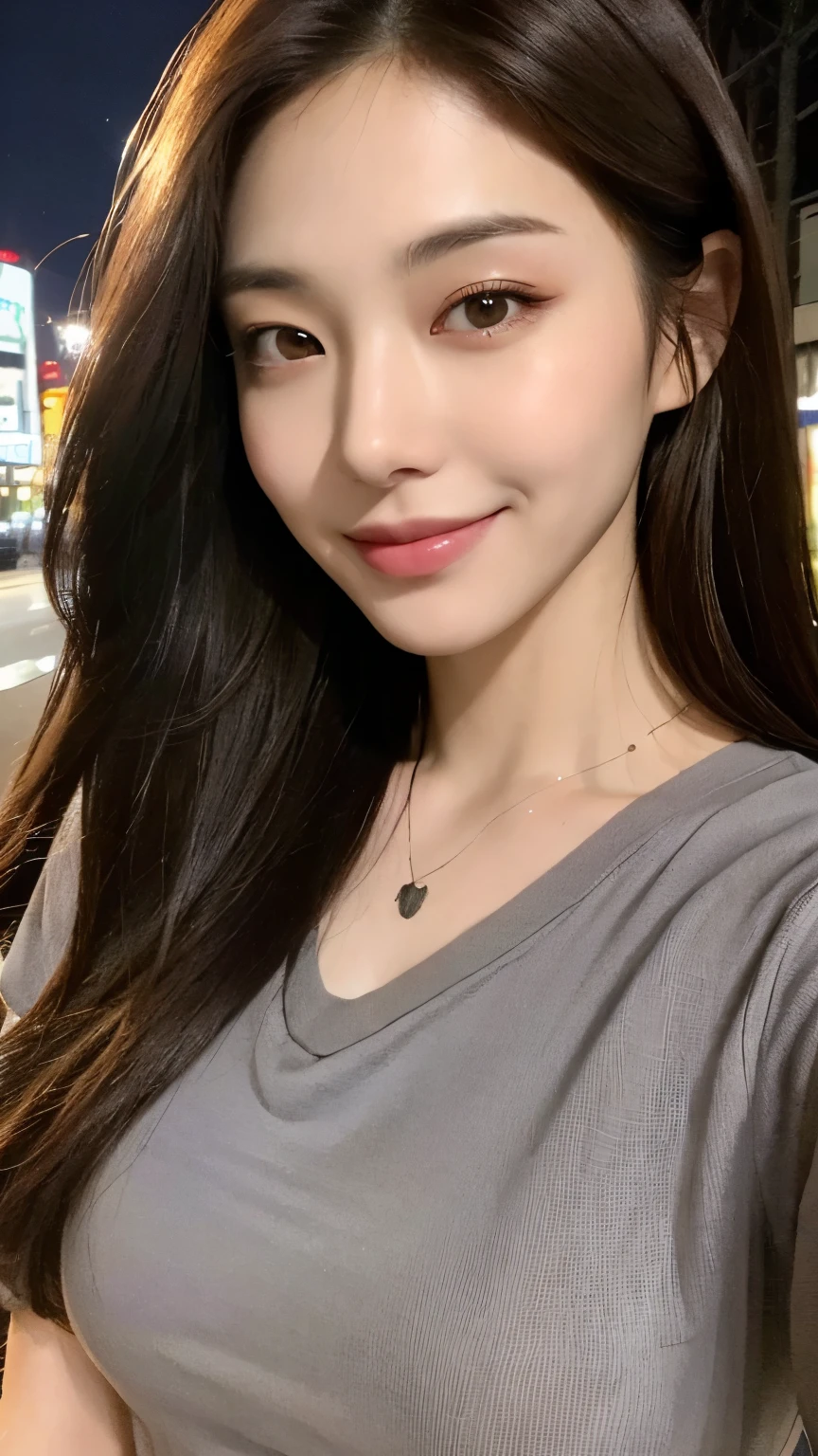 ((Best quality, 8k, Masterpiece :1.3)), Sharp focus, upper body:1.2, A pretty woman with perfect figure :1.4, Slender abs :1.1, ((layered hairstyles, black hair)), (tank top, jean shorts skirt, sitting), ((rooftop, midnight:1.3)), Highly detailed face and skin texture, Detailed eyes, Double eyelid, smile, armpits