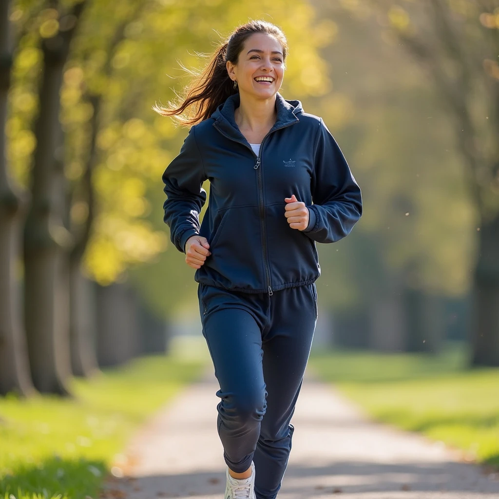 Chica corriendo, cheerfulness:1.8,cheerfulness, lleno de vitalidad,La parte superior del cuerpo,primavera,Efecto Dingdall,Rayos de sol,El bosque,Dynamic action,Bokeh de fondo,Speed Line, (Foto RAW:1.2),((fotorrealista:1.4))La mejor calidad , Extremadamente delicadamente hermoso, extremadamente detallado ,Unidad ,Fondo de pantalla de 8k, amiseta roja, pantalon negro