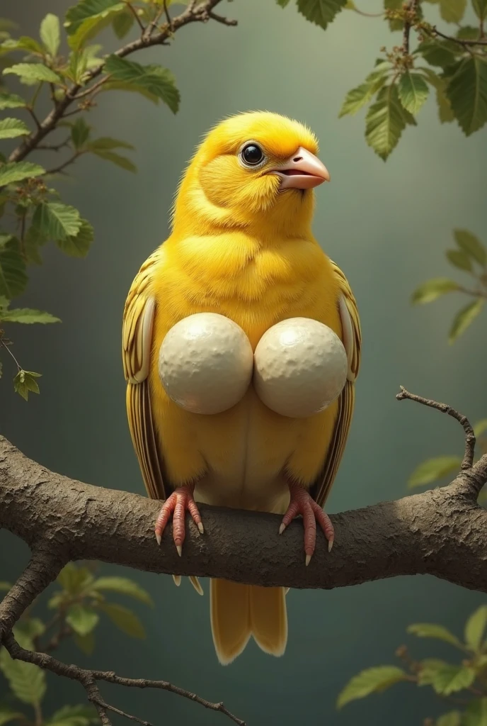 Best quality, ultra-realistic and highly detailed colors, lots of parts and details, unbelievably huge saggy breasts, tight waists, super beautiful women, one shot per screen、Beautiful woman surrounded by white pigeons and feeding them from her palm, wearing a sheer white camisole slip over her naked body, nipples visible through the fabric, bottomless, fantasy park