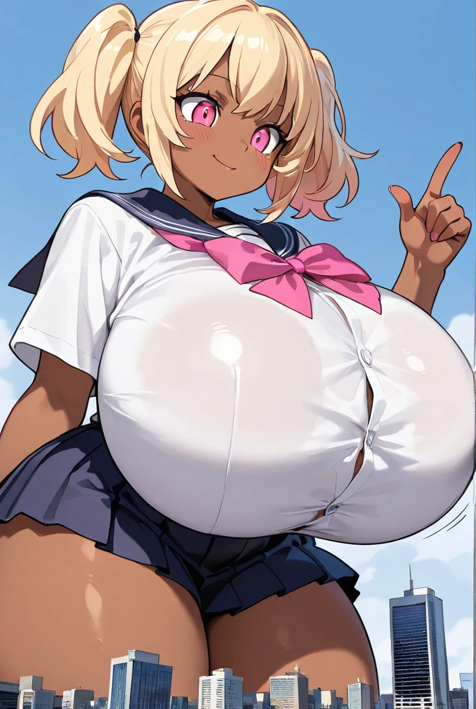 (anime,anime style:1.3), a very sexy woman wearing white sexy suit, very giant breasts, bare shoulders, cleavage cutout, Sci-fi clothes, (lying on back1.4), spread legs, 1girl, solo, chest twice the size of the body,(gigantic tits:1.6)+++,gigantic cleavage breasts, Big milk,Super burst breasts, (gigantic breasts)+++, chubby++, plump, curvy, bbw, blonde hair, red eyes, short hair, huge breasts, super highleg leotard, (white leotard:1.3), halo, Sci-fi clothes, smile, (tareme:1.5), solo, looking at viewer, thigh high socks, shiny skin, wet skin, open mouth, orgasm, (slingshot swimsuit:1.3), nsfw