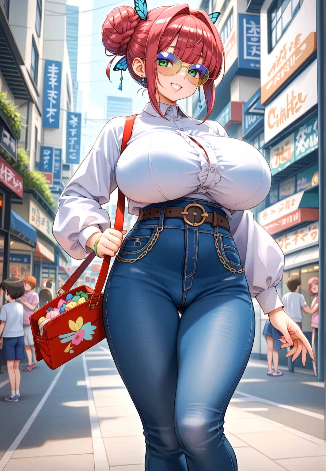 ((Highest quality)), ((masterpiece)), (detailed), One girl, sexy, Perfect Face,
gigantic breasts, Suletta Mercury, dark skin, completely nude, naked, no clothes, embarrassed surprised, open mouth, covering breasts and crotch, walking in street, mid night, streetlights, vending machine, pink nipples