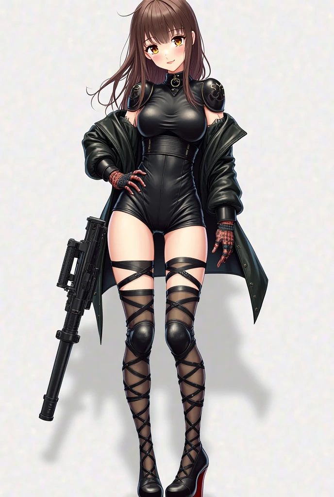 Fullbody Portrait of Beautiful slender Megan Fox, (((Yoji Shinkawa))) high quality cell shaded illustration in post apocalyptic style by Yoji Shinkawa, cell shading, watercolor painting, messy hair --auto