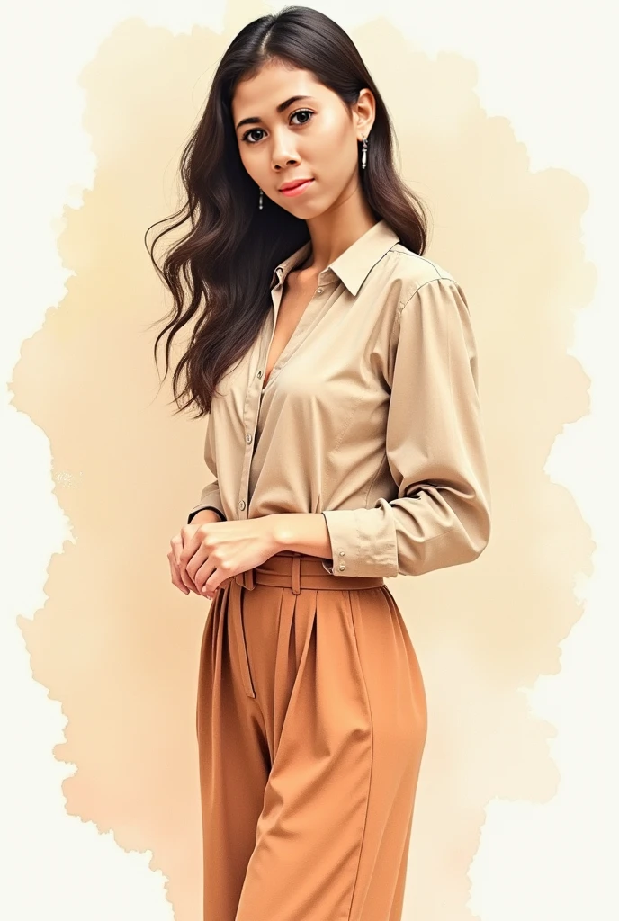RAW, Best quality, high resolution, (masterpiece: 1.3), full body image, muscular asian young woman in shirt, pants, shoes, Masterpiece, young man face, cute man face, cleanshaven, bright skin, rough skin, fierce eyes, soft smile, standing in a garage, masculine gesture, strong expression, body facing viewer, looking to viewer, at noon, Great lighting, great sunlight, Bright colors, Ultra realistic clean lines, very realistic