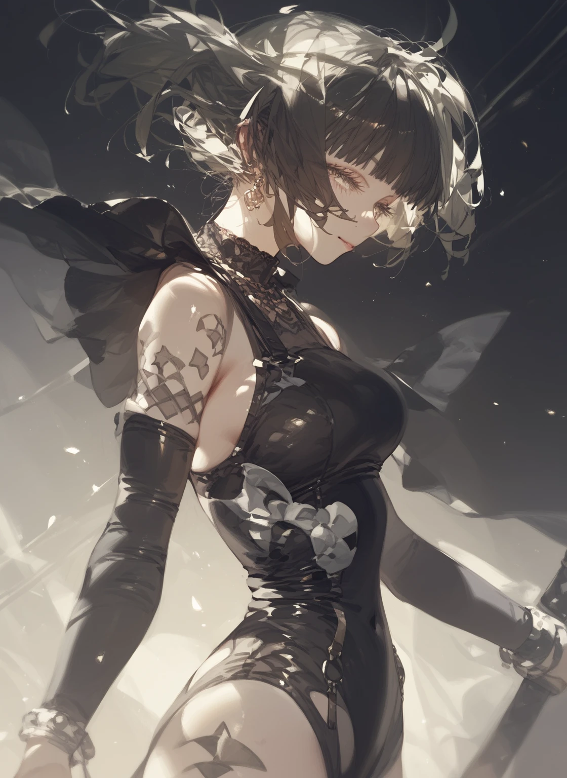 In the middle of the battle,nier,2Bvs Robot Army,