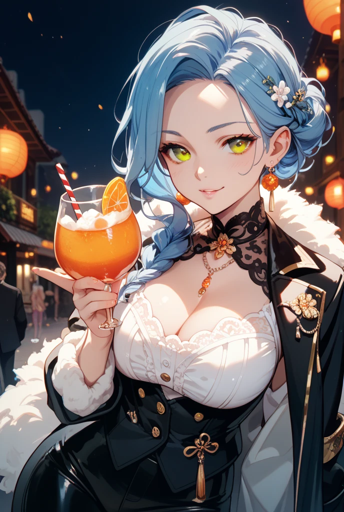 Sexy Demon girl in city road