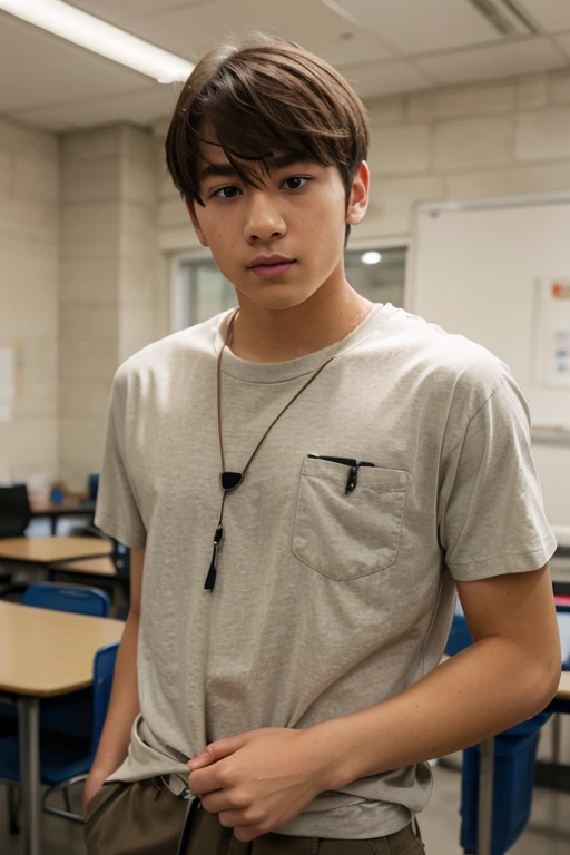 The sad boy explains why he feels that way.
The other listens carefully and shows understanding. (at school)