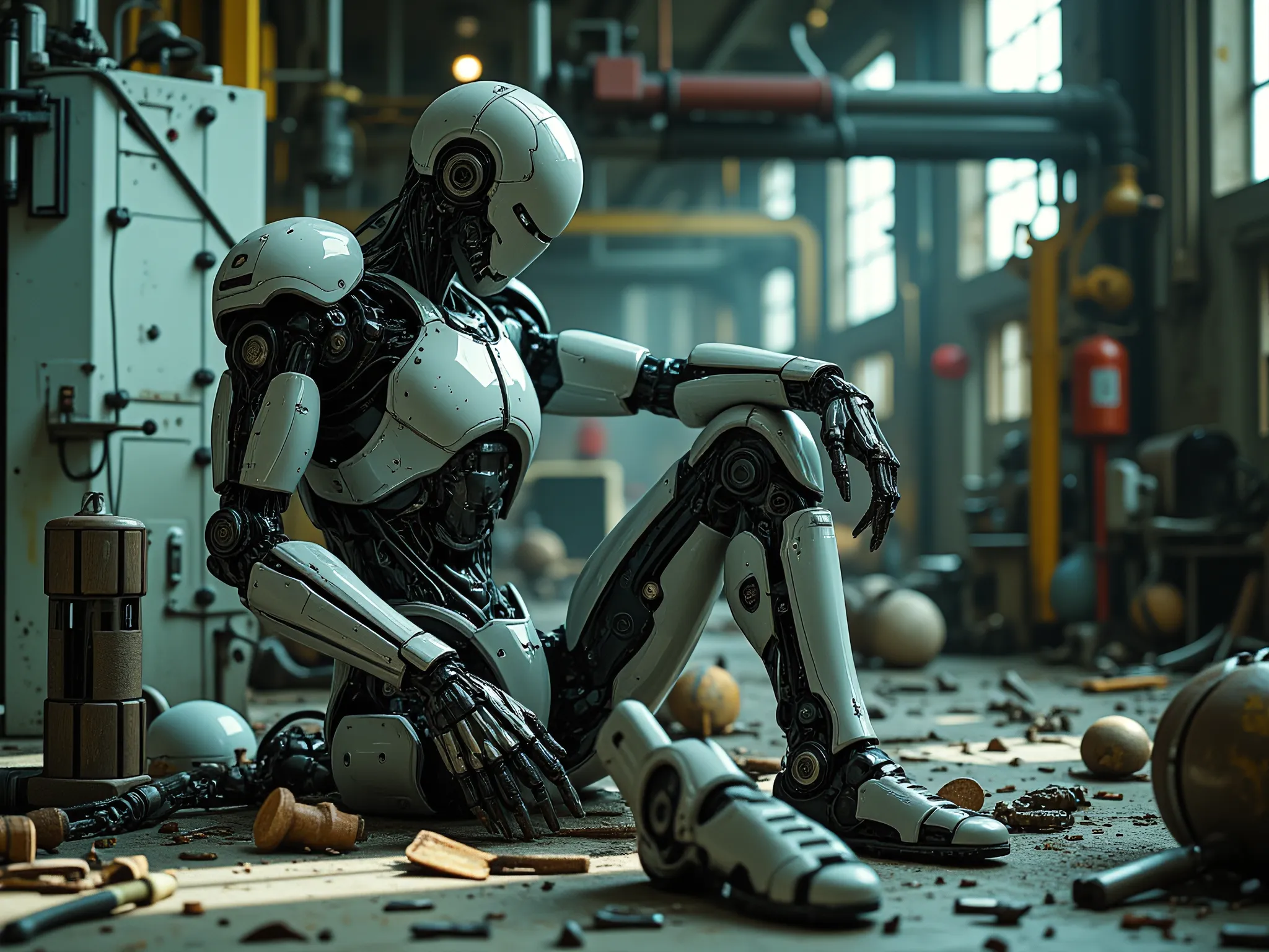 (0430) Damaged Robot