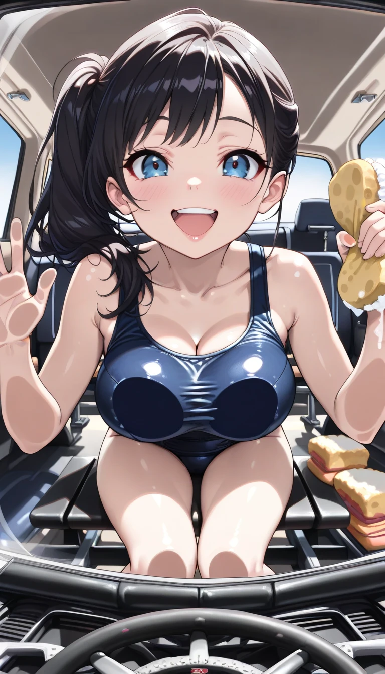 score_9, score_8_up, score_7_up,source_anime, high res image,masterpiece,best quality,girl,cute face,clear skin,shiny hair,ultra detailed eyes,Young、(Girl、8age)、Small breasts,Blowjob、Micro Bikini、Beach、smile、play、sun、blue sky