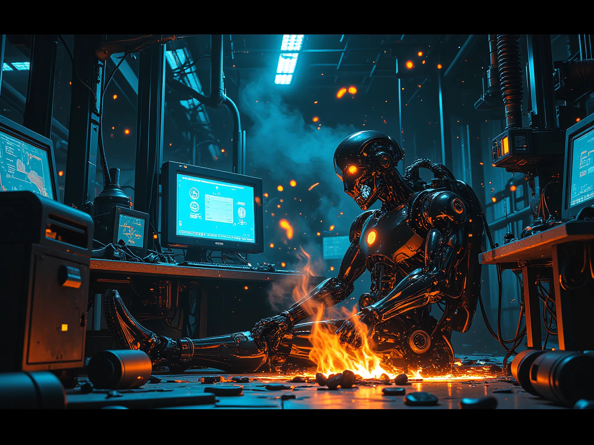 (0430) Damaged Robot