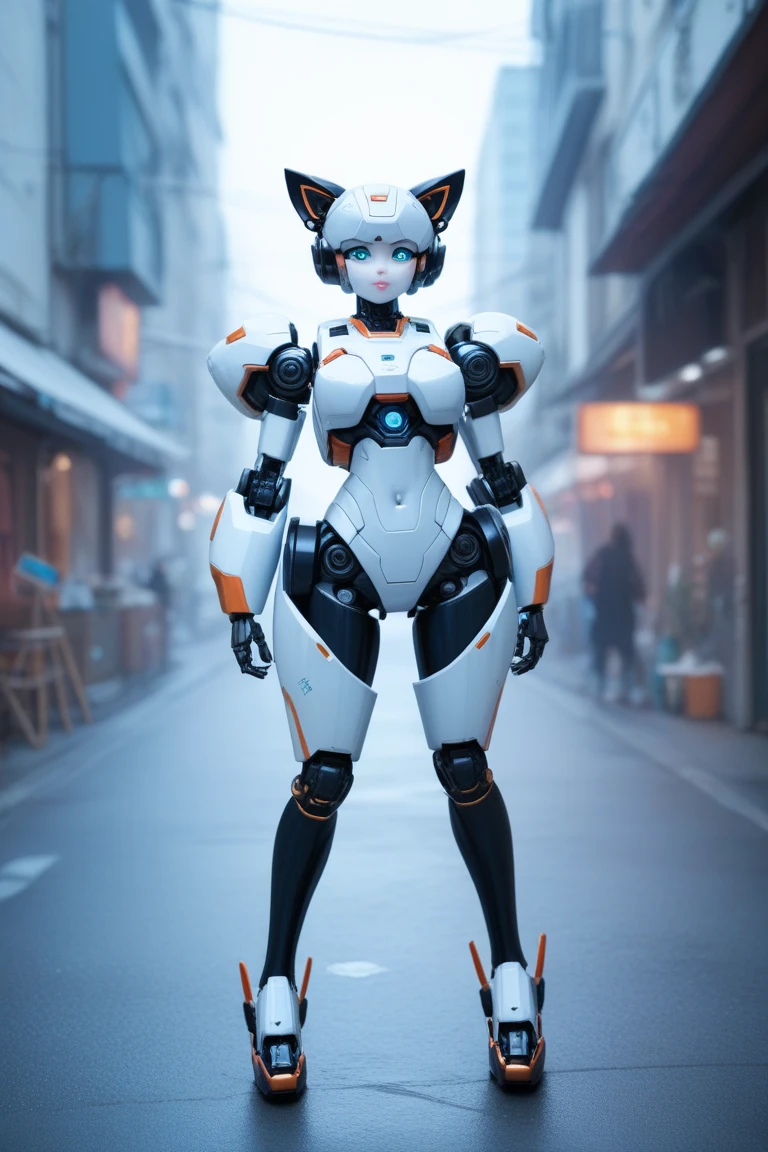 A super cool mechanical calf, cute cartoon calf, cute, playful, naughty, solid model blind box, 3D mech, laughing, smiley, smirk, fang, white metal mecha material, bubble mart style, pixar style, clay material, exquisite facial features, rich expressions, blind box style, looking at the audience, full body shot, edge light, fine light, cyberpunk, IPby pop mart, octane rendering, blender, super quality, ultra hd, 8K --AR 3:4,--niji5, expressive UHD, retina, masterpiece, ccurate, anatomically correct, textured skin, super detail, high details, high quality, award winning, best quality, highres, 8k, 16k, 8k