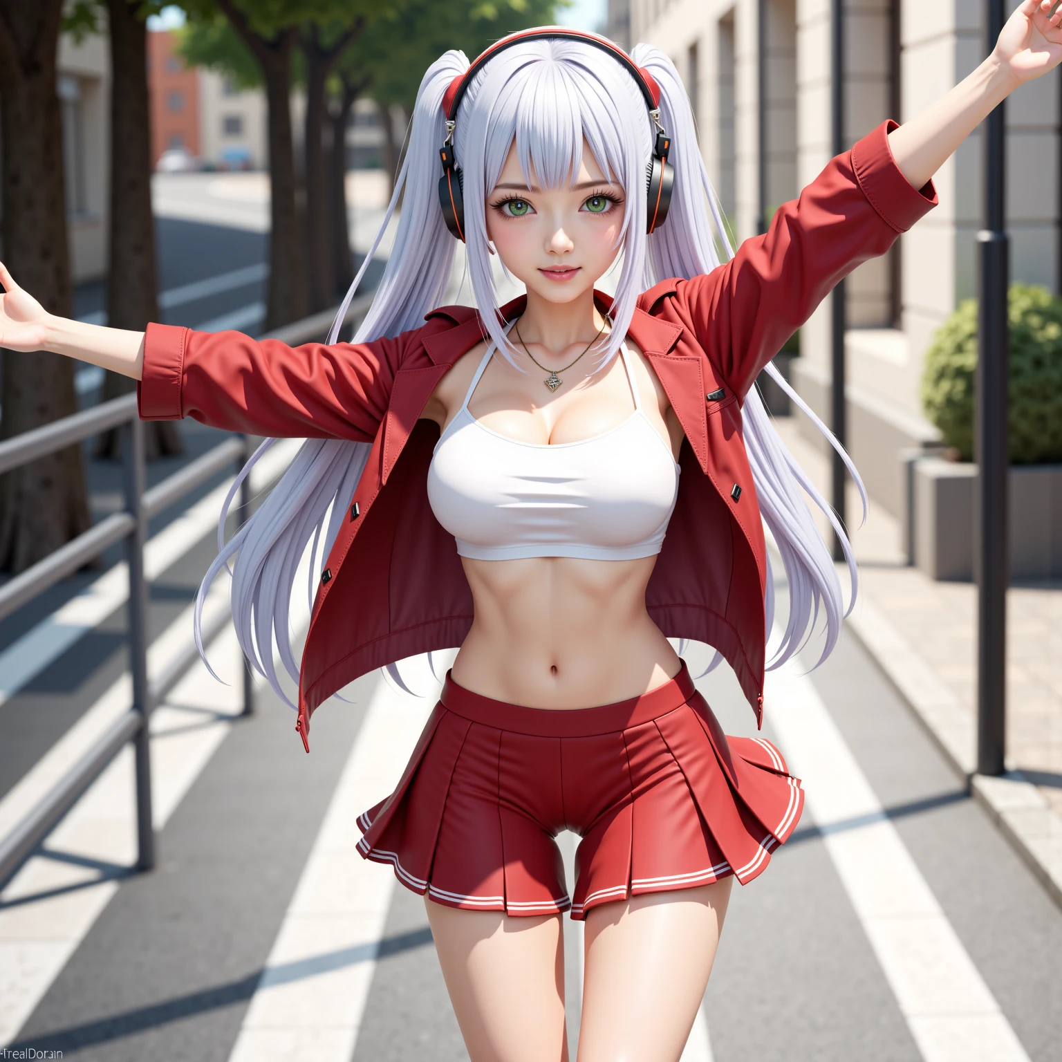 there is a woman in a white dress with a spider - man costume on, white skirt and barechest, cosplay of a catboy! maid! dress, wearing white skirt, dressed as schoolgirl, small curvy loli, cute schoolgirl, wearing skirt, touching her clothes, belly button showing, anime girl in a maid costume, japanese girl school uniform