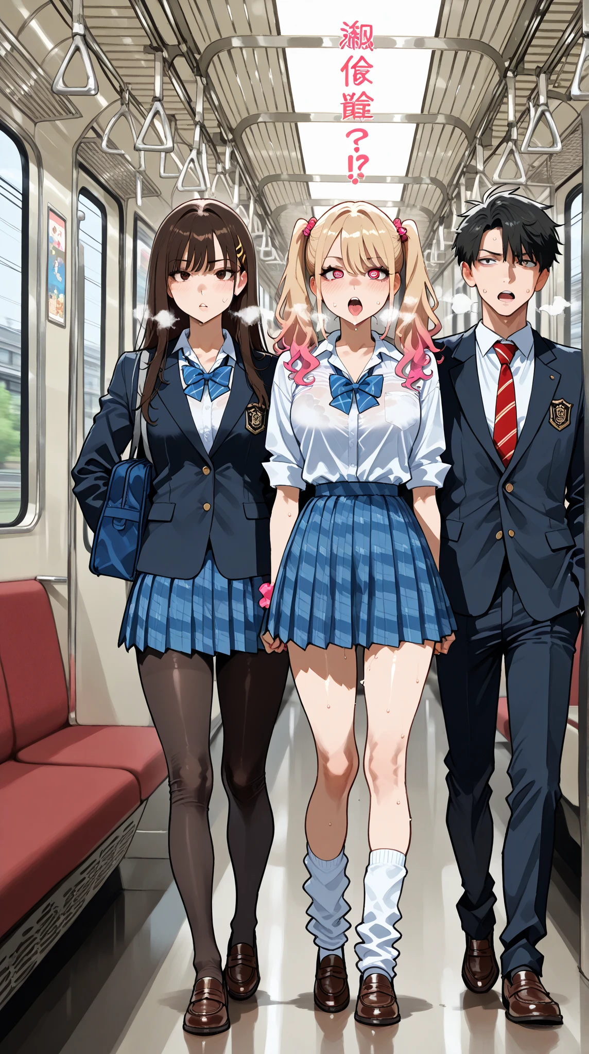 Get to grips, ,
High school girl grabbed by the buttocks on the train,
, pleated skirt,
Beautiful One Girl,
3 men,
(molestation),
Man grabbing girl's ass on train,
Man grabbing girl's chest on train,sex,score_9,score_8_up,score_7_up, best quality, masterpiece