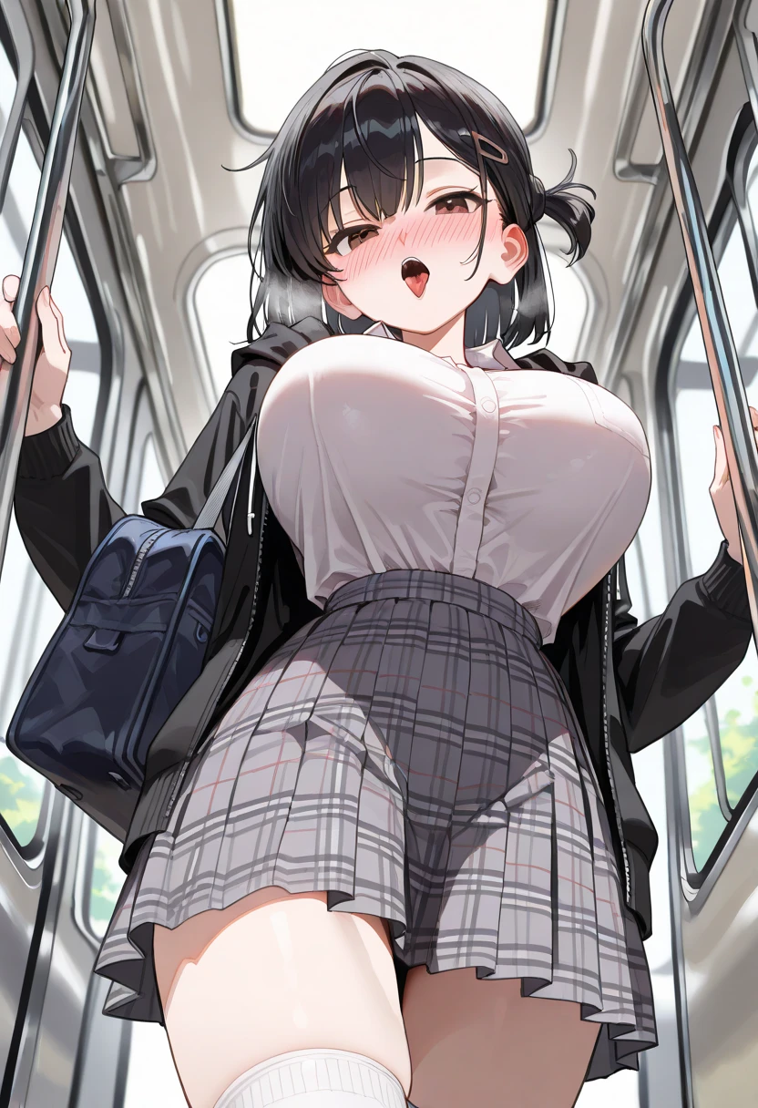 Several women、During commute、Women-only vehicle、Inside a Japanese train、(Huge breasts:1.2、sagging breast:1.2)、Brown Hair、Blonde、Black Hair、Silver Hair、Gal、high school student、OL、color々Clothes