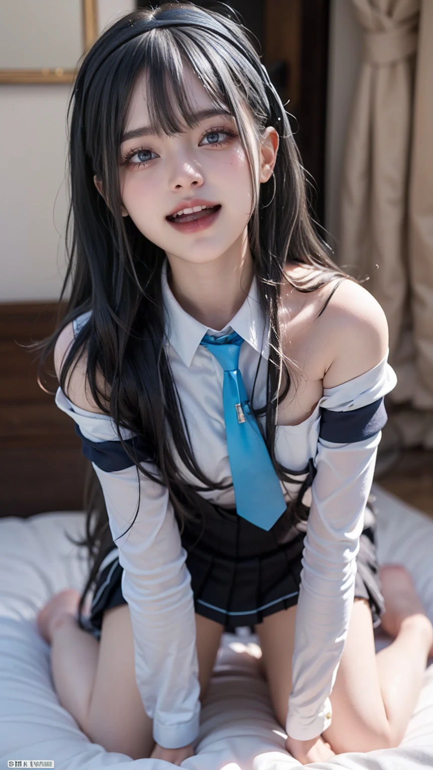(8K, Highest quality, masterpiece:1.2, RAW Photos), One girl, (Cute school girl, Idol, beautiful girl, Baby Face:1.3), Slender body line, Small and slender figure, (Knee-high socks:1.2, Absolute area:1.2, Skin Dentition:1.5), (Small beautiful butt:1.2, Thin thighs:1.2, Tight waist), Delicate areas, (night, (Dark Room)), Beautiful Bangs, nice, (Clothing and uniforms:1.3), (Attractive breasts:1.2), (Mouth closed:1.2, Beautiful Eyes, Fine grain, Detailed Iris, Beautiful Lips, Beautiful Nose, Beautiful Face), (primary color:1.5), (Beautiful sparkling eyes:1.3), (Detailed eyes and face:1.3, Professional photography techniques), (Detailed hands:1.2), (Gaze at the viewer, blush:1.2, Meaningful smile), (Perfect Anatomy:1.3), (Photorealism:1.3)