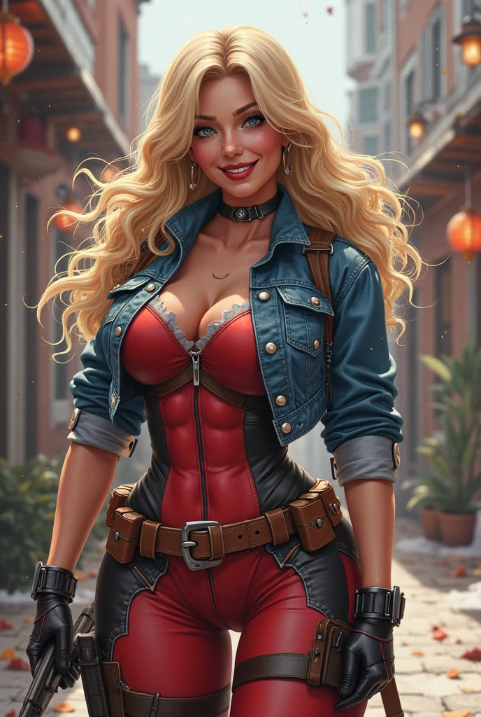 Eva Mendes Harley Quinn of DC Comics beautiful Hungarian woman, intricately decorated, realistic rendering Character design, photorealistic, unreal mechanism, hyperdetailed. ((best quality)), ((masterpiece)), ((realistic)), (detailed), close-up portrait, full-body portrait, green eyes, black and red costume, highly detailed skin and hair, looking at the viewer, stunning gradient colors, sadistic smile, detailed background, city at night, detailed mouth, incredibly detailed, ((masterpiece)), absurdities, HDR.