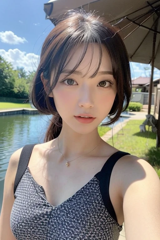 ((2 beautiful girls)), Beautiful face, (slim body:1.2), realistic, วอลล์เปเปอร์ CG รวม 8k ที่very detailed, very detailed, High-resolution raw color photos, professional photography, realistic portrait, movie light, Beautiful details, (beautiful breasts), (Breast cleavage:1.2), (bare shoulders), bare chest, (best quality:1.4), High quality, (((Bokeh))), depth of field, Soak in the hot spring, hot spring, forest, forestทึบ,