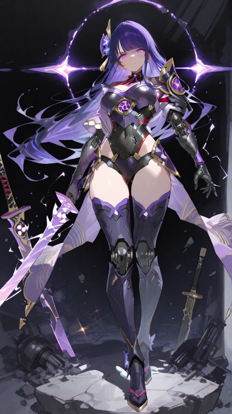 ((masutepiece:1.2)), ((Highest Quality)), (Ultra High Resolution), superfine illustration, ((Highly detailed face)), Raw photo, Professional, Ultra-fine painting, detailed metal texture, detailed cloth texture, Perfect Anatomy, real, ((Solo)), ((Beautiful Woman Dressed as a Mecha Angel)), Beautiful Breasts, concept-art, (Battle Pose), Detailed Science Fantasy Art, (silver hair with twin tails), (Highly detailed and delicate large amethyst purple symmetrical mechanical wings:1.4)), ((Mecha:1.2))Sleek and menacing design, (action pose), ((Marshal's Weapons)), ((Highly detailed and delicate mechanical armor dress in amethyst purple exclusively for Marshals)), Highly detailed and delicate starry sky, other world, no robot, (NSFW)