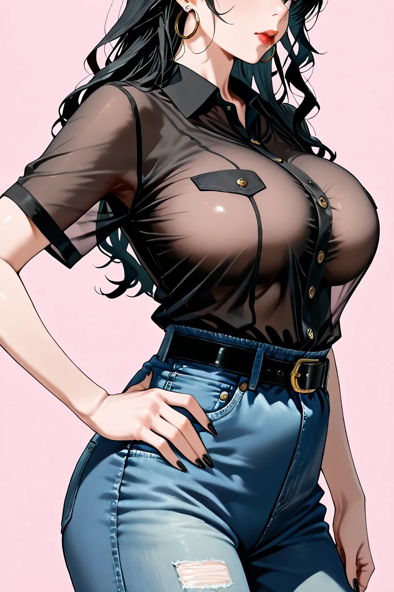 (nsfw), (uncensored), (1girl) , young female in her twenties, Indian, brown skin, kkw-Indian, Ombré eyebrows, (Purple eyes ), (Green Sweeping, feathered with fringed bangs hairstyle), (wearing Exhaustive Denim blue Button-down dress with a belt), with underneath (Complicated bubblegum pink Cut-out bandeau bikini with a front knot detail and a tropical palm print:0.5),<lora:ClothingAdjuster3:-0.75>, tall and strong,(Hourglass body), , (large breasts) , , fan earrings ,
(solo focus),(cowboy shot),paizuri invitation,no bra,unbuttoned,open cloth,cleavage,paizuriinvitation,partially unbuttoned,button gap,(hands on own chest),looking at viewer,<lora:PaizuriInvitation:0.75>,<lora:paizuriinvitation:0.75>,
(photorealistic), official art, unity 8k wallpaper, ultra detailed, beautiful and aesthetic, masterpiece,best quality,
background A cozy coffee shop with chalkboard menus at Witching hour,
<lora:uv:0.65>,<lora:Mild detail adjusterV10:0.5>,<lora:tangbohu-detailmaker_v2:0.33>,, <lora:Style_SW:1> Stylesw