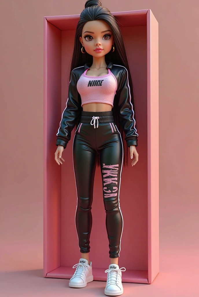 super bonito IP menina por pop mart, olhos brilhantes, querubim,Vestidinho branco, argila, Modelos, um brinquedo de caixa cega, Brilhante e delicado,fundo limpo, Bom brilho, 3D rendering of,best quality