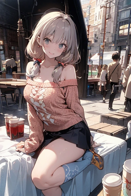 unity 8k wallpaper, anatomically correct, (((masterpiece))), (((highest quality))), (((Super detailed))), (((High resolution))), ((ultimate cutie)), perfect hands, perfect finger, (((excellent anatomy))), detailed beautiful face, shiny hair, (((Improve))), (pot belly), (take up), small breasts, ((thick thighs)), (((alone))), ((enchanting smile)), (((blush))), (half open mouth), ((( against crotch on a hand))),Beautiful hands,Beautiful fingers,Detailed finger features,(Detailed hair features:1.7),detailed facial features,detailed clothes features, (perky chest:1.1), (pointed chest:1.3),(double breasted,under bust:1.2), sitting at a table, cute, highest quality visual of a cute girl,eating cakes, ), brown hair, blue eyes, dress, bare shoulders, collarbone,jewelry earrings, indoors, off shoulder, sweater, arms behind back, plant, short hair with long locks, white hairband, off-shoulder dress, sweater dress, off-shoulder sweater, red sweater, big side hair, very long side hair,(super delicate kitty pattern:1.2), ((deep breath)), in the park, outdoor, lit, looking at the viewer, whole body, (spoken heart)(with sparkling eyes and a contagious smile),her thin pubic hair:1.3, looking at viewer, pose muy sexy"