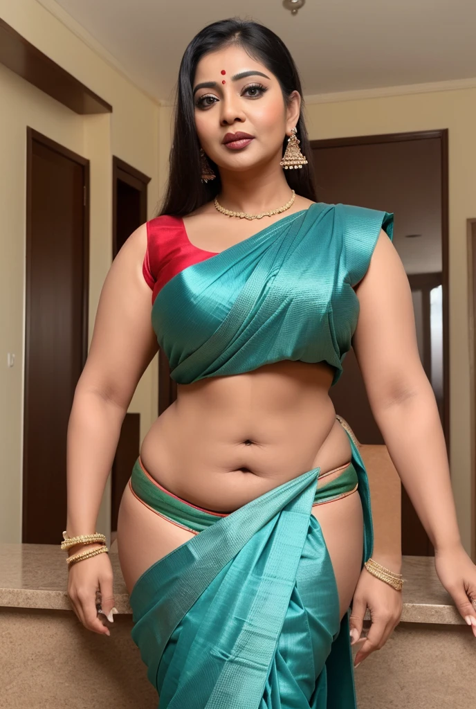 50yo mature MILF Anushka Shetty,((best quality)), ((masterpiece)), ((realistic)), Apsara, ethereal beauty, spicy looks, full body, stylish hair , green eyes, female face,carved top, royal aura, trend on artstation , sharp focus, studio photo, intricate detail, very detailed, detailed eye, illustration, very detailed, sharp focus, digital render, professional, 4k