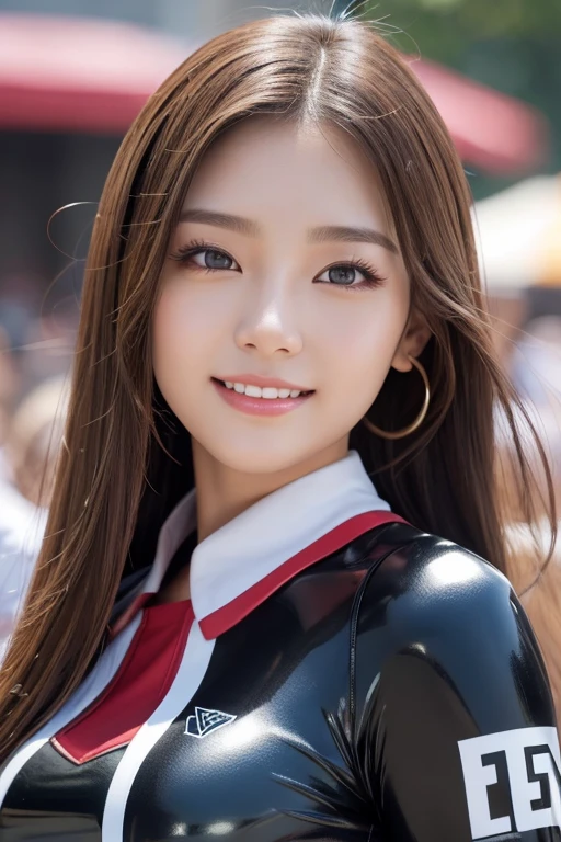 masterpiece、1 beautiful girl、fine eyes、puffy eyes、highest quality, 超High resolution, (reality: 1.4), movie lighting、Japanese、asian beauty、Korean、super beautiful、beautiful skin、body facing forward、close up of face、(超reality的な)、(High resolution)、(8K)、(very detailed)、(美しくfine eyes)、(Super detailed)、 (wall-)、detailed face、bright lighting、professional lighting、looking at the viewer、look straight ahead、slanted bangs、night view、brown hair、Nogizaka idol、korean idol、fiery idol pose、、25 years old、,super heroine,Superman Cosplay