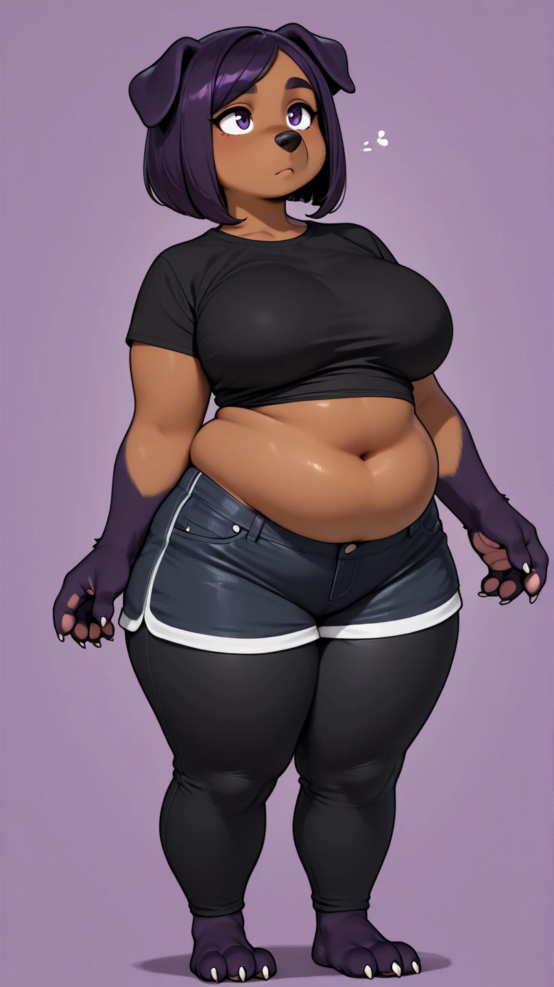By bebebebebe, by lostgoose, by goonie-san, solo, standing, female,badger, tan skin, dark tan, dark brown eyes, glasses, turtleneck, cleavage,bbw,big booty,pear shape