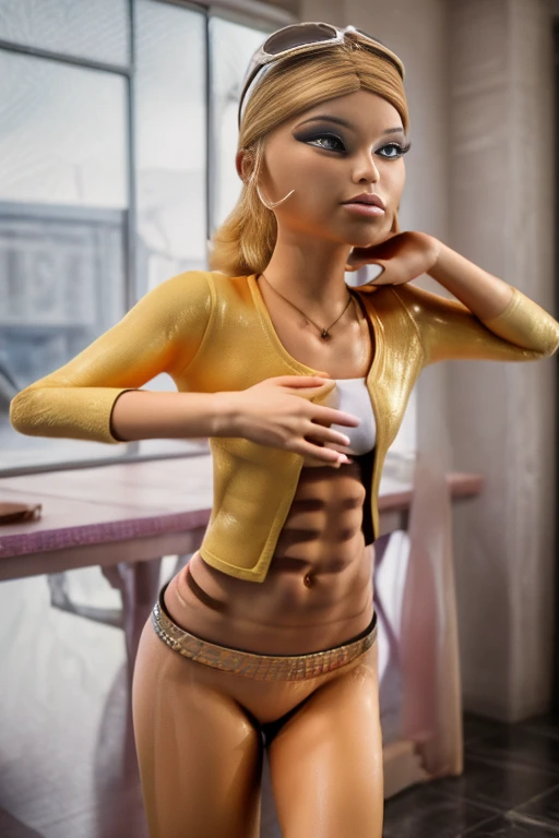 2 beautiful girls, Naughty faced platinum blonde with long pigtails, perfect young body, perfect legs, sitting in front of a mirror, In a pink ballerina skirt, miniature micro panties, cameltoe pussy, no top, spread legs, showing her tongue, shiny oiled skin, blue eyes, ((happy beautiful young face)), happy smile, ((RPG)), (Ultra realistic), Ultra detailed, dynamic lighting), (highly detailed cg), ((highly detailed skin)), (very high resolution), (toned body), (photorealistic), (high-res), (8k), ((magazine cover))