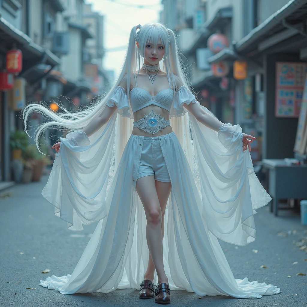 slum,Garbage heap,Many, Many, many men,shifty,busy,best qulity,Full Body Portraits(1:1),Exquisiteface,18yo Girl,Slim and slim figure,Skinny,Smaller bust,Pink transparent bikini,Looming,Panties to the ??????,bare foots,Complete body and face,Sweat,White viscous liquid, shimanto, white hair, horns from head, red eyes