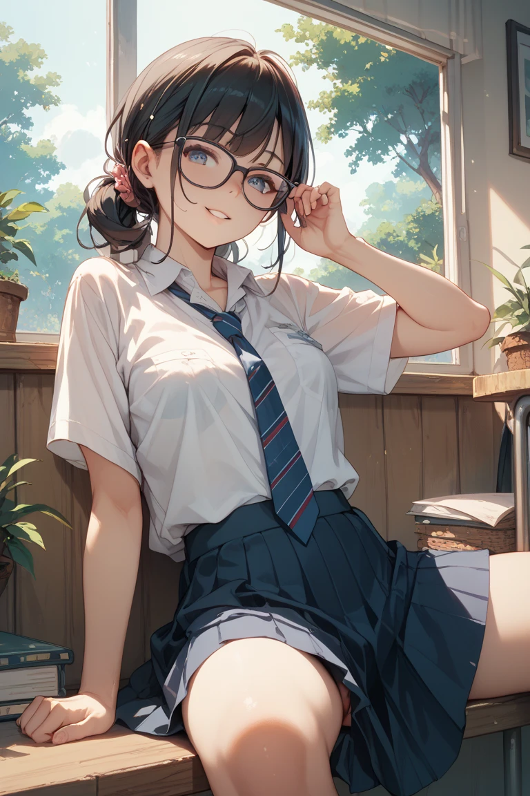 NSFW:1.5,masterpiece, 最high quality, high quality, High resolution, high quality texture, high quality shadows, High resolution, Beautiful details, Detailed CG, Detailed Texture, Realistic representation of face, Realistic, colorful, delicate, Cinematic Light, Side light, Lens flare, Ray Tracing, sharp concentrated, (1 Girl,concentrated:1.3), ( Intricate details, compensate, PureErosFaceV1:0.5), (細部まで美しいdelicateな顔, 緻密で美しいdelicateな瞳, Perfect Facial Proportions, Dense skin, Optimal ratio of four fingers to one thumb, Arms under chest, medium breasts, Wide Hips, Smooth upper abdomen, Tilt,middle hair ,wavy hair , blush ,30 years old,Blue Eyes,Study,Glasses, dress shirt ,Tight Skirt,black stockings, garter belt,high heels,desk, secretary ,adultery,house wife, ecstasy face,curvy,supright straddle,bich, sweat,missionary,1boy,penis,lying,vaginal, pov,spread legs,sex