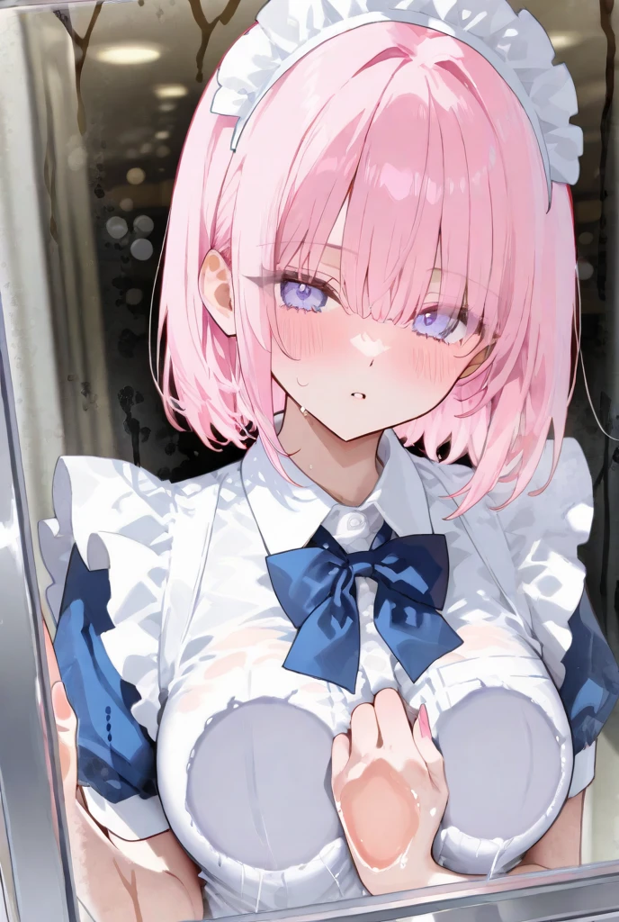 anime  girl, pretty girl 25 yo, mature woman, seductive anime girl, fine details, comfy shirt, tight shirt, look at camera