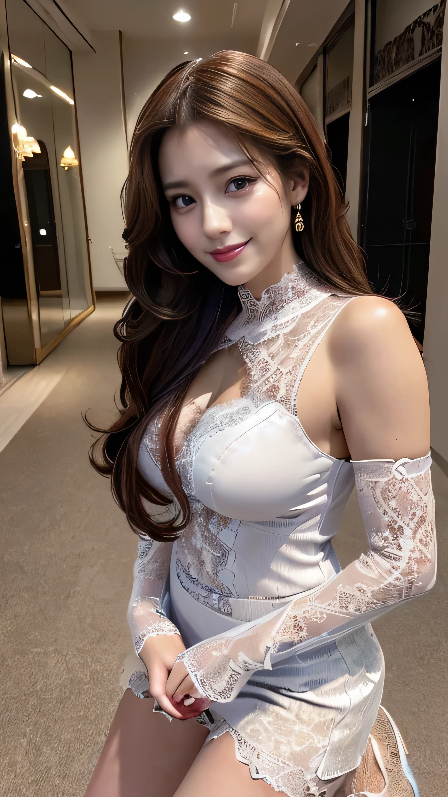 { 1girl, at an atelier, (lewd pose) }, { }, { (sunshine) }, { (laughing:1.2), (shiny skin:1.2), slender body, big firm breasts, (straight long hair) }, { (translucent:1.2) leotard, black see-through pantyhose, off-shoulder, neck choker }