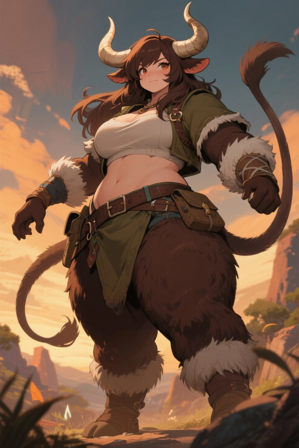 An Amazonian giant attacks, destroying the entire city with her hands., full of rage, It crushes the humans and cars that are at its feet and those who are unlucky are eaten by it.. She is brunette, tall and with straight hair, Tall amazonian, slim, naked, sexy calves, long legs